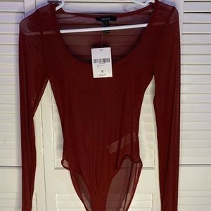 Knit Bodysuit in the color Wine
